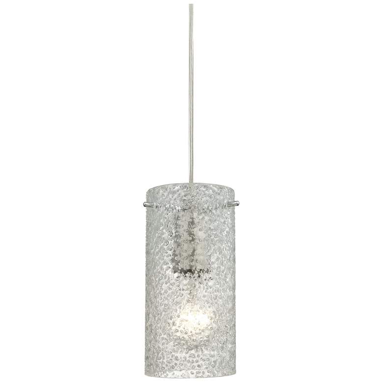 Image 1 Ice Fragments 5 Wide 1-Light Pendant Satin Nickel and Clear Glass