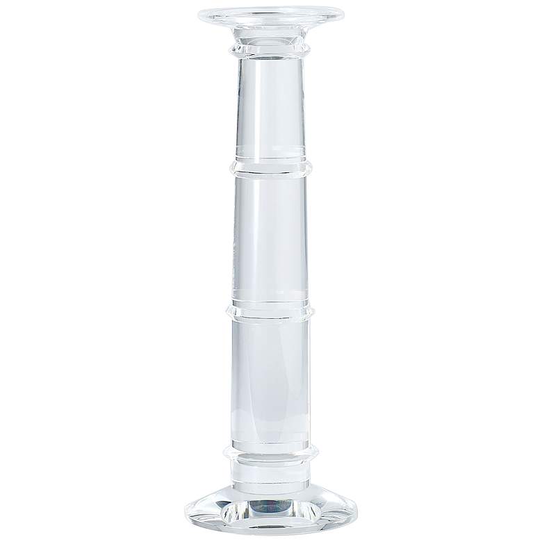 Image 1 Ice Tapered Clear 19 1/2"H Crystal Pillar Candle Holder