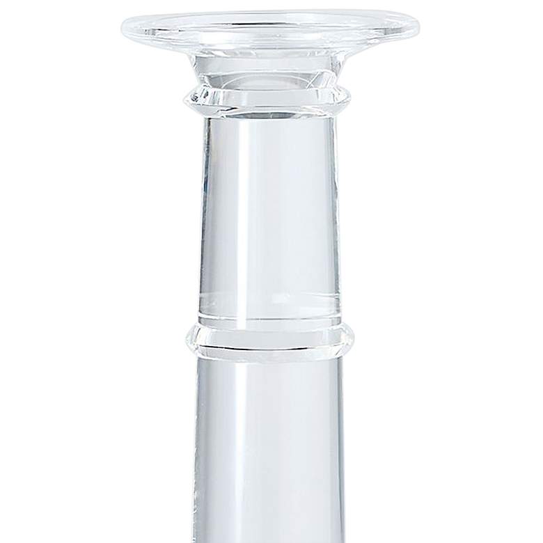 Image 2 Ice Tapered Clear 19 1/2"H Crystal Pillar Candle Holder more views