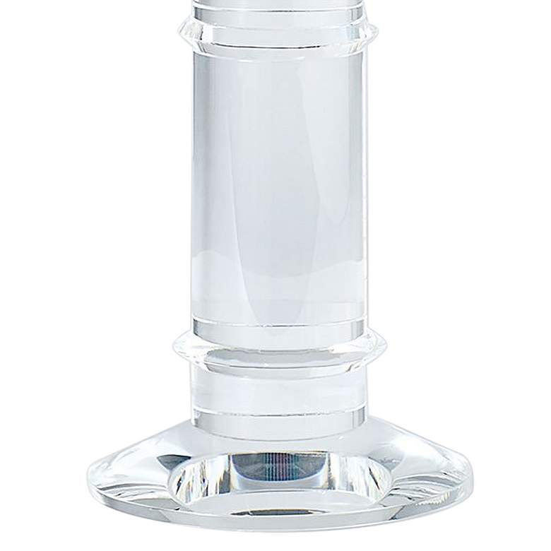 Image 3 Ice Tapered Clear 19 1/2"H Crystal Pillar Candle Holder more views