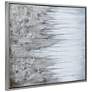 Iceberg 40" High Textured Metallic Framed Canvas Wall Art in scene