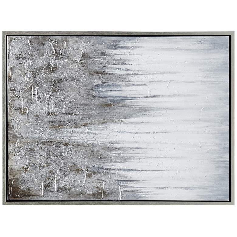 Image 6 Iceberg 40" High Textured Metallic Framed Canvas Wall Art more views