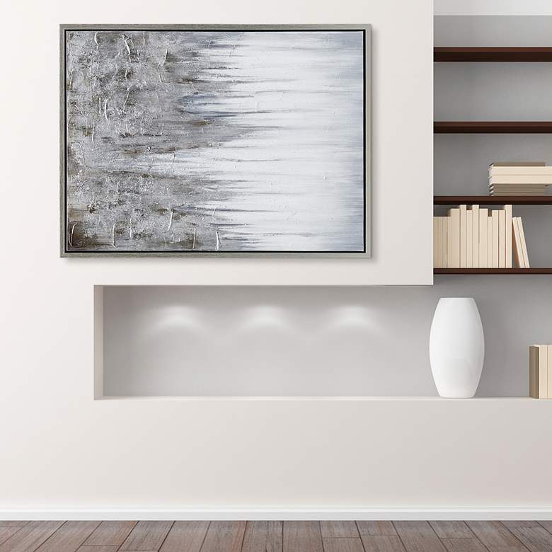 Image 7 Iceberg 40" High Textured Metallic Framed Canvas Wall Art more views