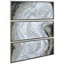 Iced 60" High Metallic 3-Piece Framed Canvas Wall Art Set in scene