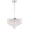 Iced Crystal 6-Light Halogen Pendant Chandelier