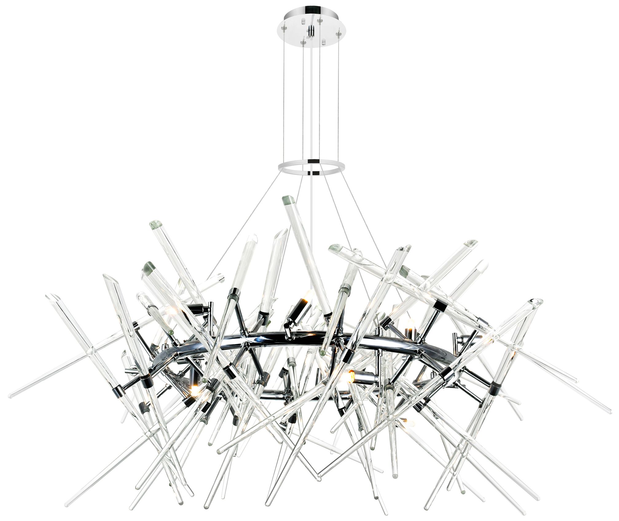 Icicle 12 Light 42in Chrome Chandelier