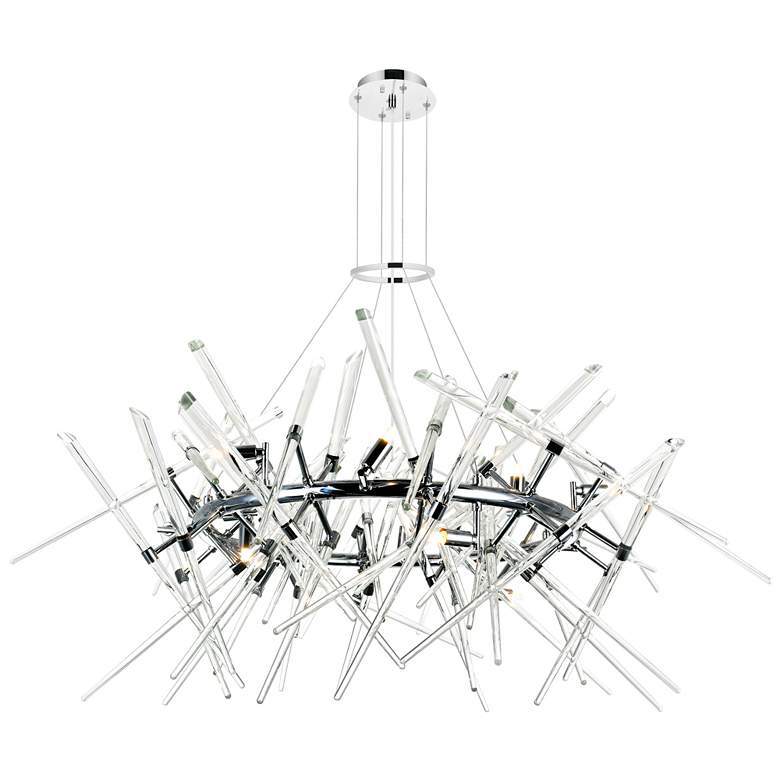 Image 1 Icicle 12 Light Chandelier With Chrome Finish