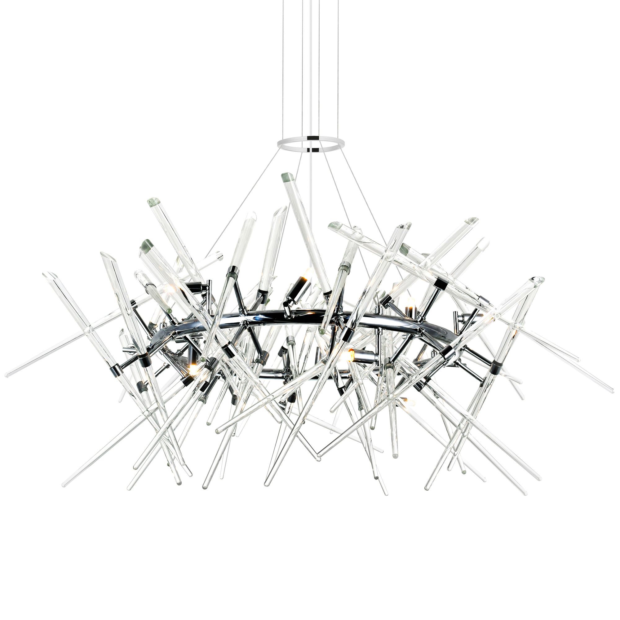 Thumbnail2 of Icicle 12 Light Chandelier With Chrome Finish more views