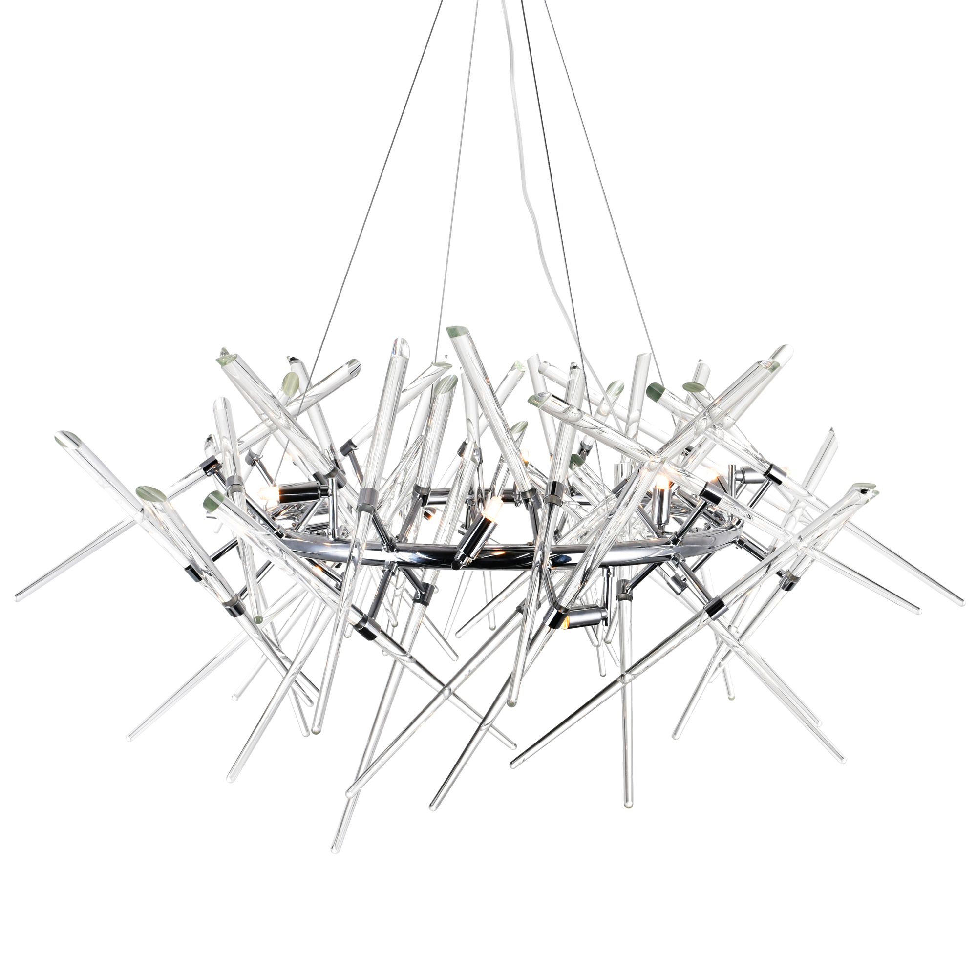 Thumbnail4 of Icicle 12 Light Chandelier With Chrome Finish more views