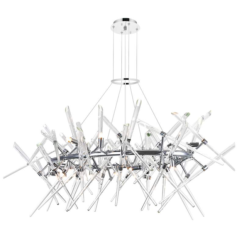 Image 1 Icicle 12 Light Chandelier With Chrome Finish