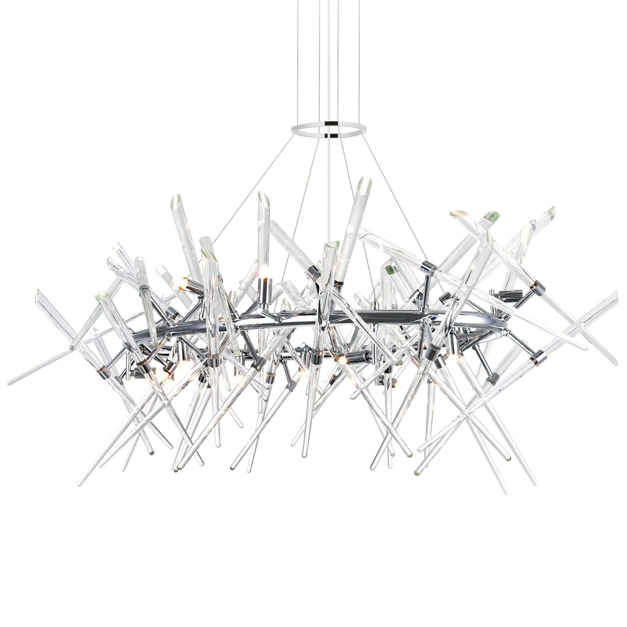 Image 2 Icicle 12 Light Chandelier With Chrome Finish more views