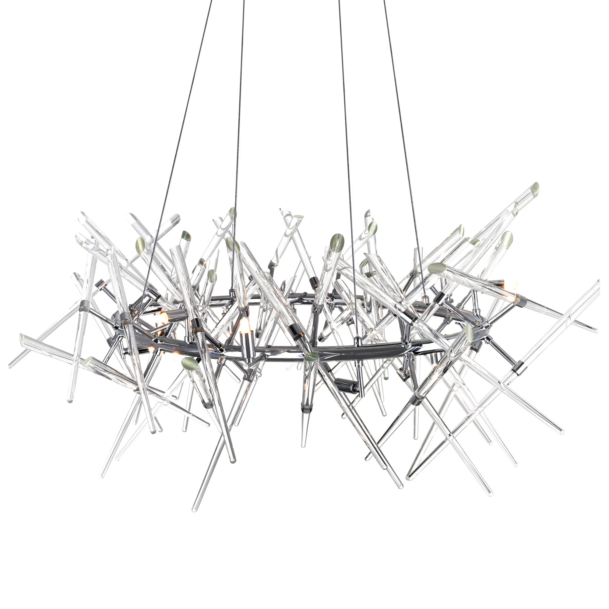 Image 3 Icicle 12 Light Chandelier With Chrome Finish more views
