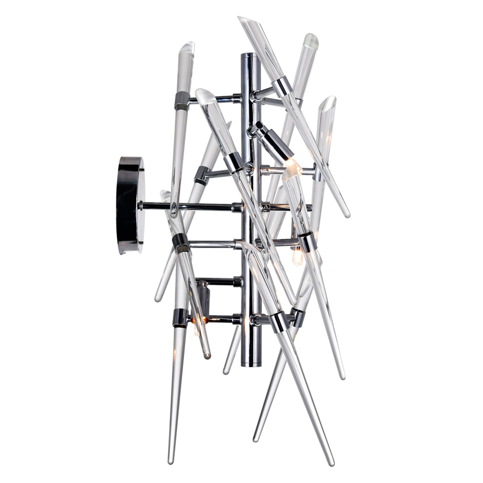 Image 2 Icicle 3 Light 11in Chrome Wall Light more views