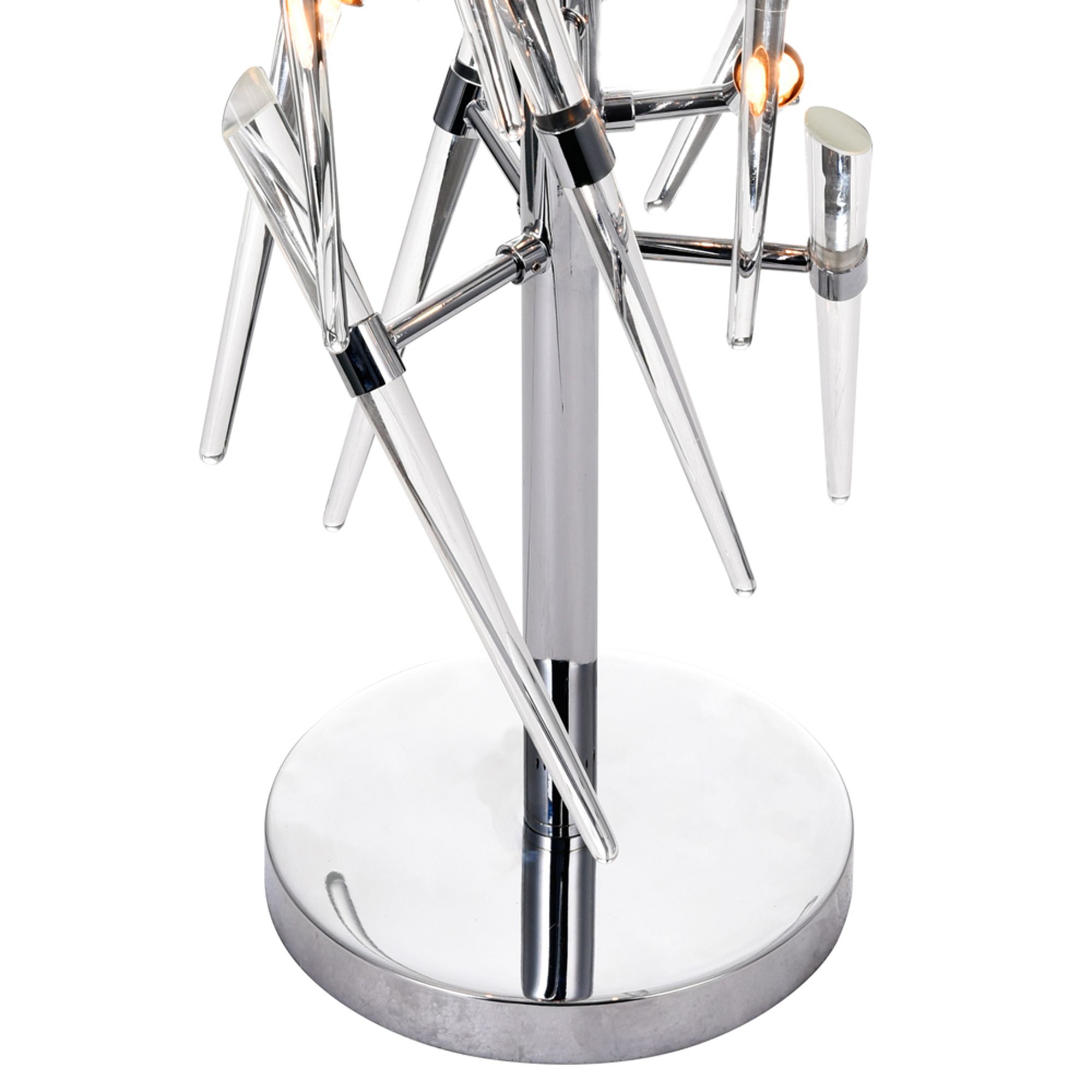 Image 4 Icicle 3 Light 25in Chrome Table Lamp more views