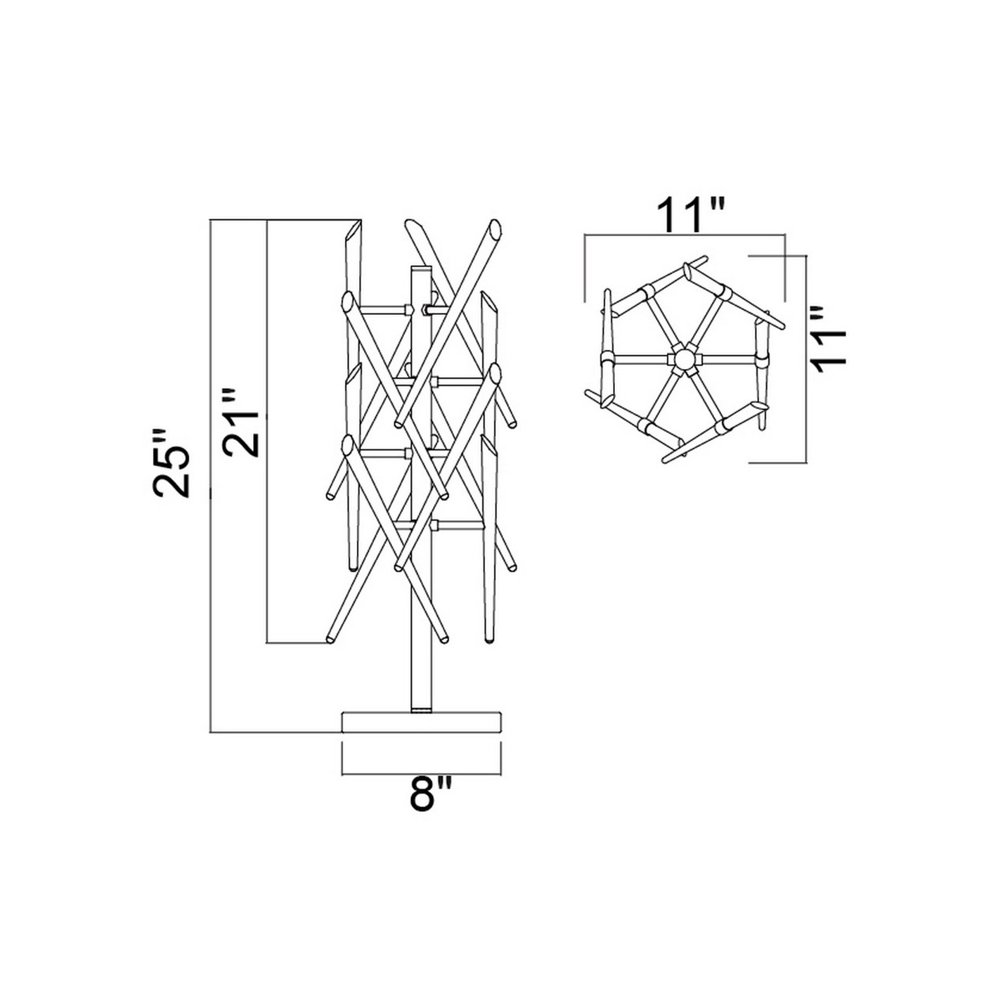Image 6 Icicle 3 Light 25in Chrome Table Lamp more views