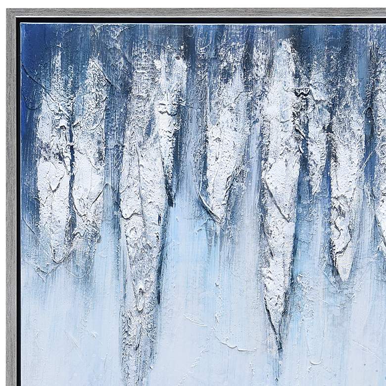 Image 4 Icicles 40 inch High Rectangular Framed Canvas Wall Art more views