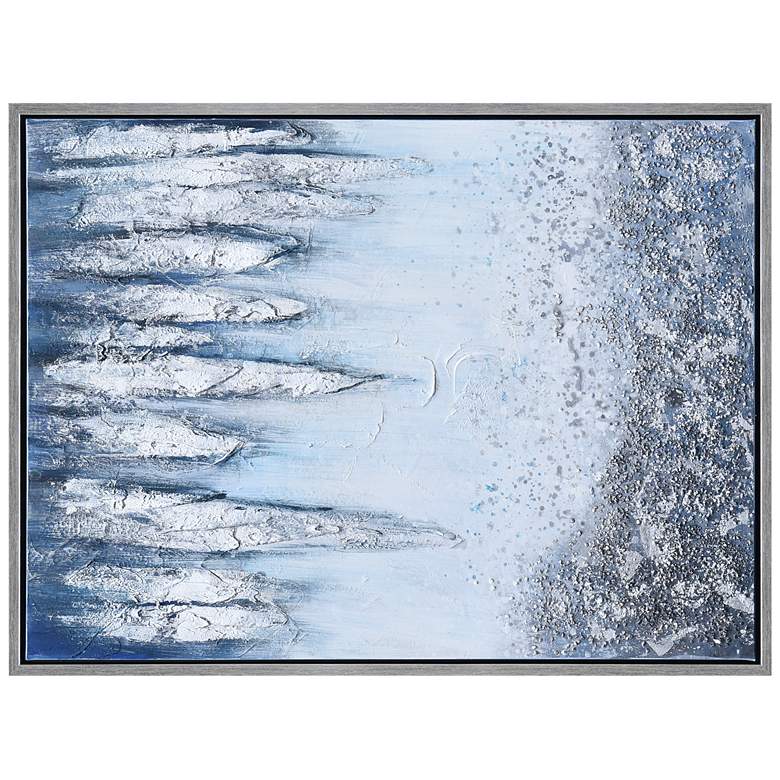 Image 6 Icicles 40 inch High Rectangular Framed Canvas Wall Art more views