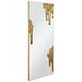 2_Icicles 48" x 20" Antique Gold Frameless Rectangular Wall Mirror more views