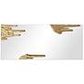 3_Icicles 48" x 20" Antique Gold Frameless Rectangular Wall Mirror more views