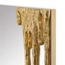 5_Icicles 48" x 20" Antique Gold Frameless Rectangular Wall Mirror more views
