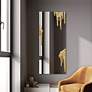 6_Icicles 48" x 20" Antique Gold Frameless Rectangular Wall Mirror more views