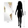 Icicles 48" x 20" Antique Gold Frameless Rectangular Wall Mirror