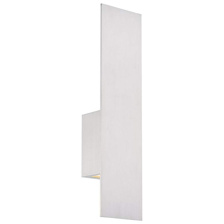Image 1 Icon 20"H x 5"W 2-Light Outdoor Wall Light in Brushed Aluminum