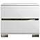 Icon 27" Wide Gloss White Wood 2-Drawer Nightstand
