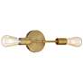 Iconic - 2-Light LED Wall Sconce - Antique Brushed Brass Finish