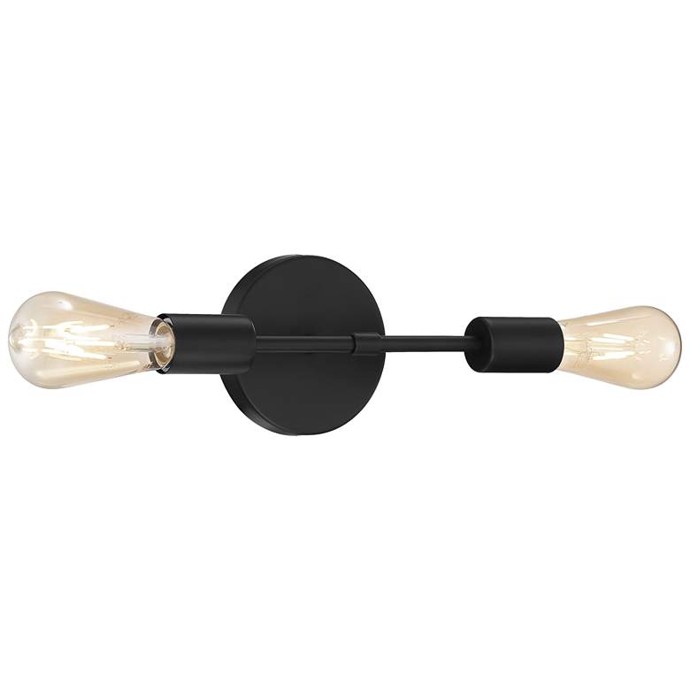 Image 1 Iconic - 2-Light LED Wall Sconce - Matte Black Finish