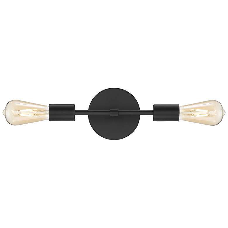 Image 2 Iconic - 2-Light LED Wall Sconce - Matte Black Finish more views