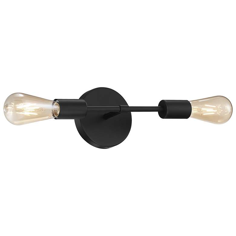 Image 4 Iconic - 2-Light LED Wall Sconce - Matte Black Finish more views