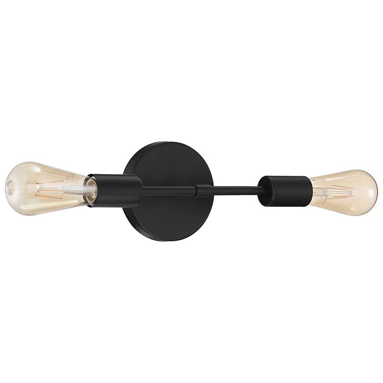 Image 6 Iconic - 2-Light LED Wall Sconce - Matte Black Finish more views
