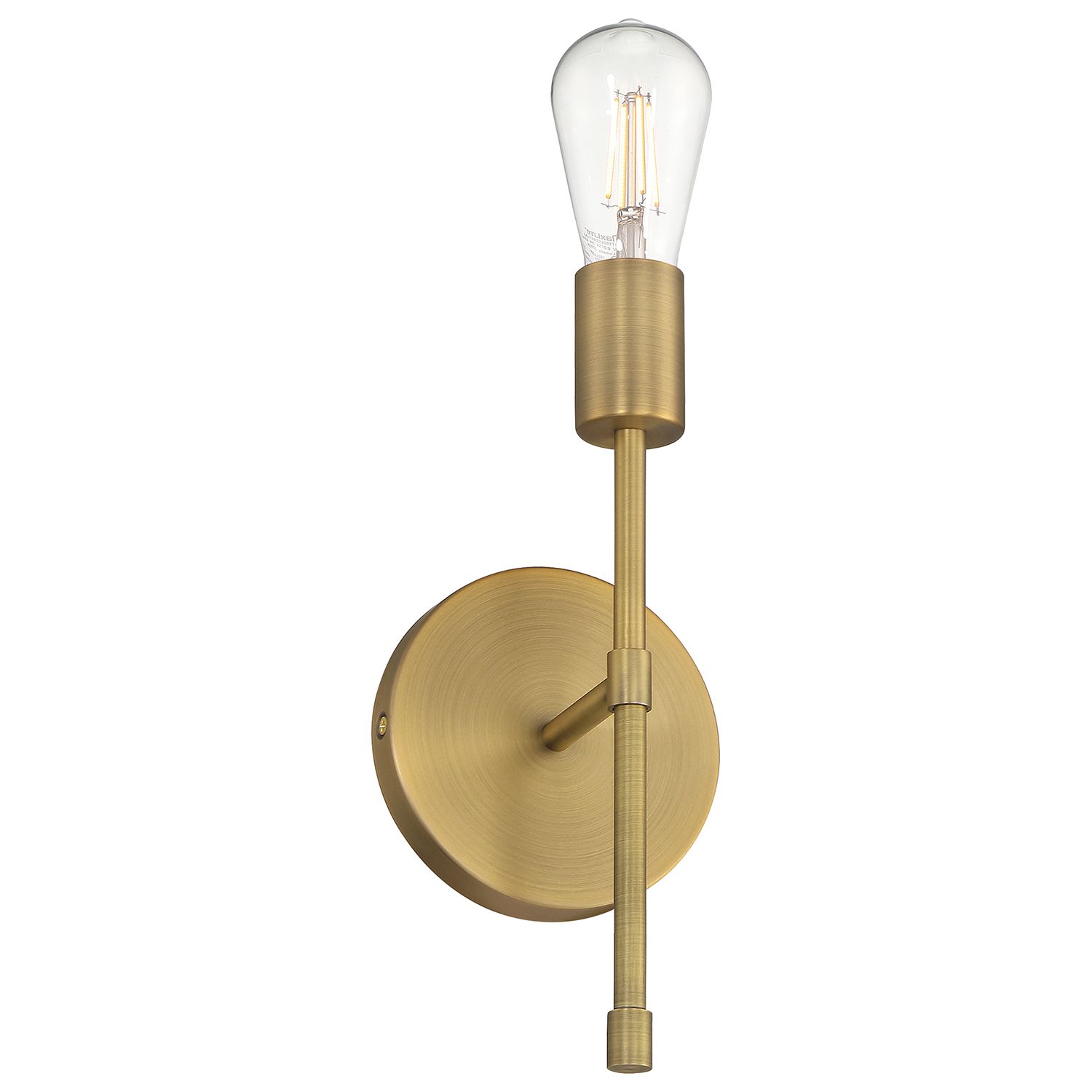 Image 4 Iconic II 11" High Antique Brushed Brass LED Wall Sconce more views