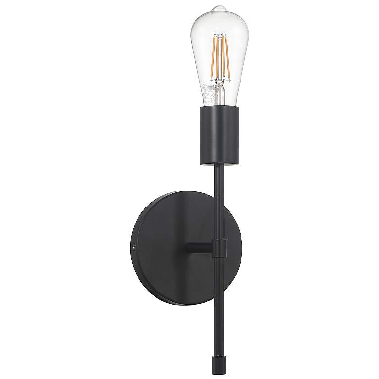 Image 2 Iconic II 11" High Matte Black LED Wall Sconce more views