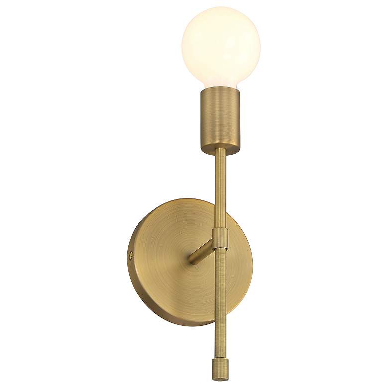 Image 4 Iconic II G 11" High Antique Brushed Brass LED Wall Sconce more views