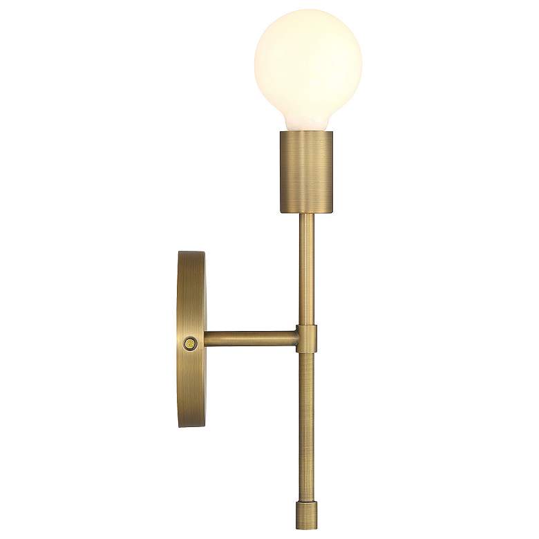 Image 5 Iconic II G 11" High Antique Brushed Brass LED Wall Sconce more views