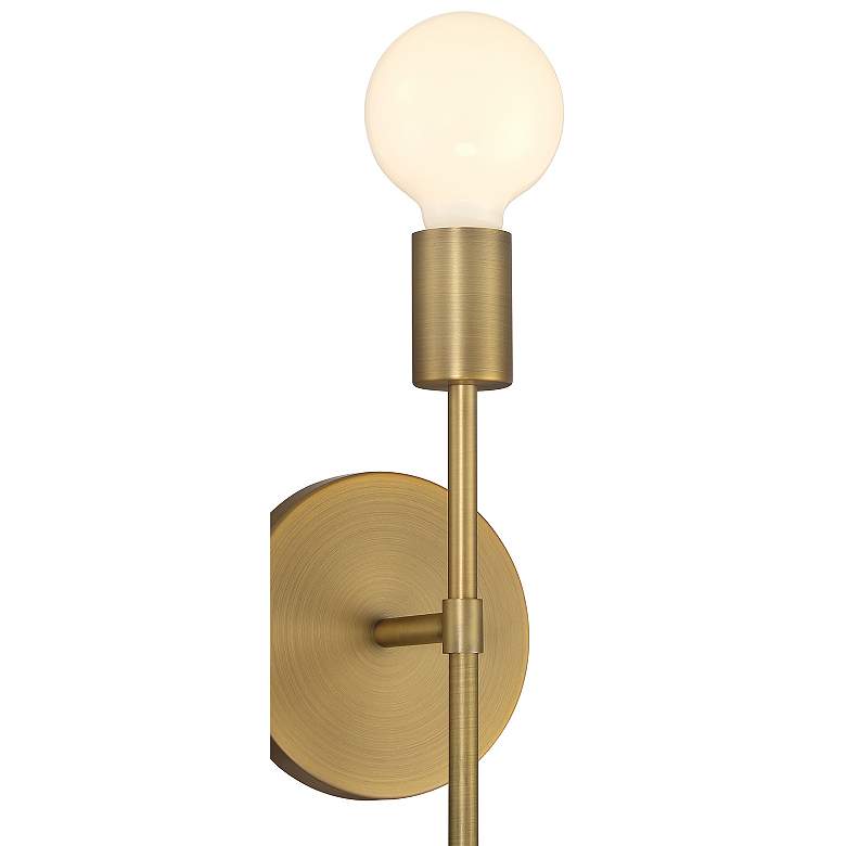 Image 6 Iconic II G 11" High Antique Brushed Brass LED Wall Sconce more views