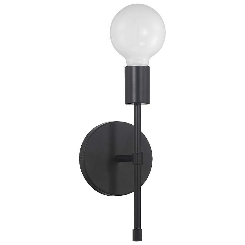 Image 2 Iconic II G 11" High Matte Black LED Wall Sconce more views