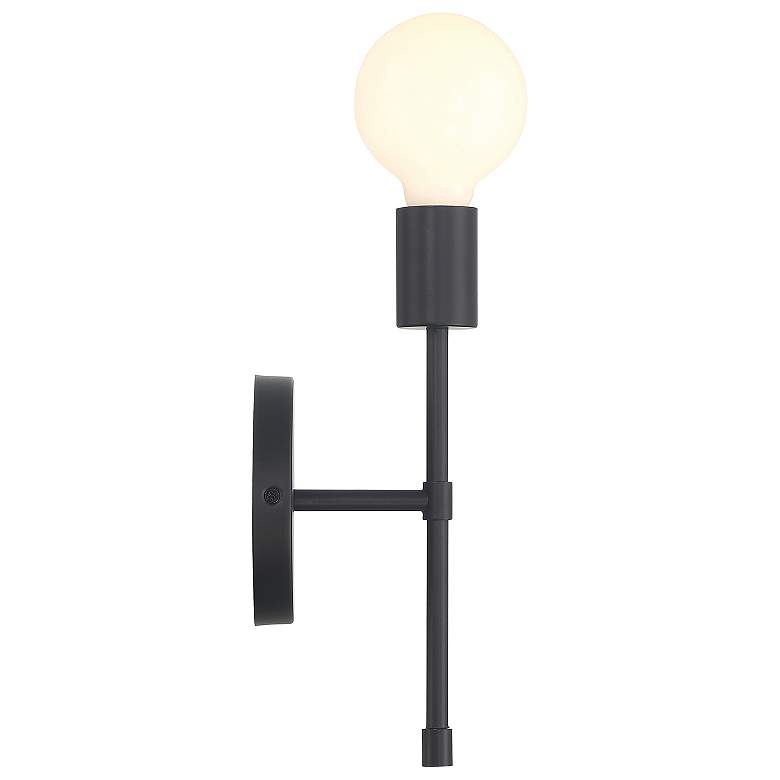 Image 5 Iconic II G 11" High Matte Black LED Wall Sconce more views