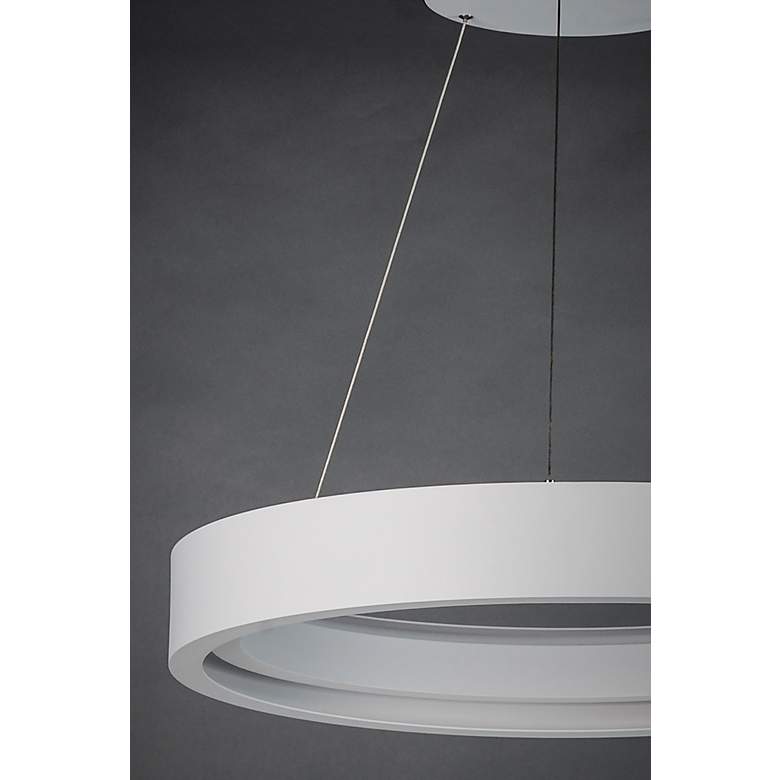 Image 2 iCorona 28 1/2" Wide Matte White LED Pendant Light more views