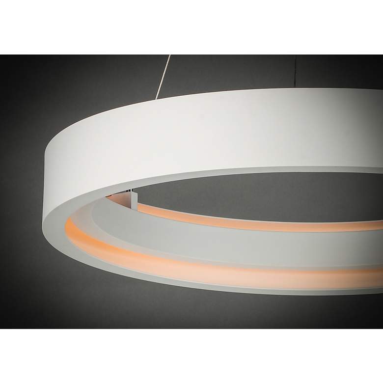 Image 3 iCorona 28 1/2" Wide Matte White LED Pendant Light more views