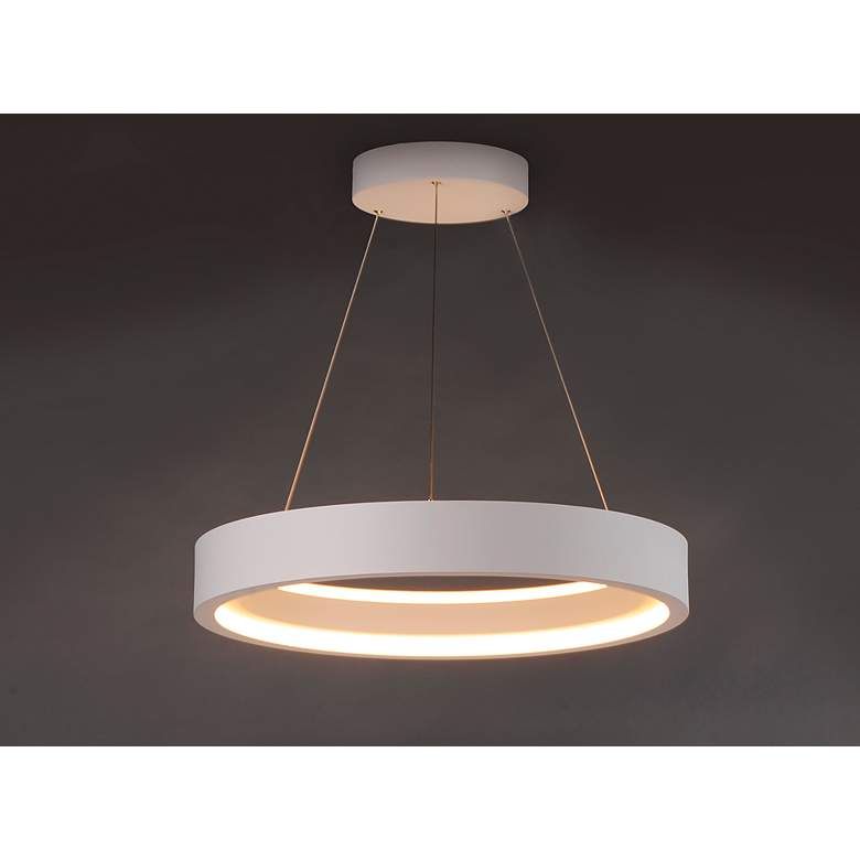 Image 4 iCorona 28 1/2" Wide Matte White LED Pendant Light more views