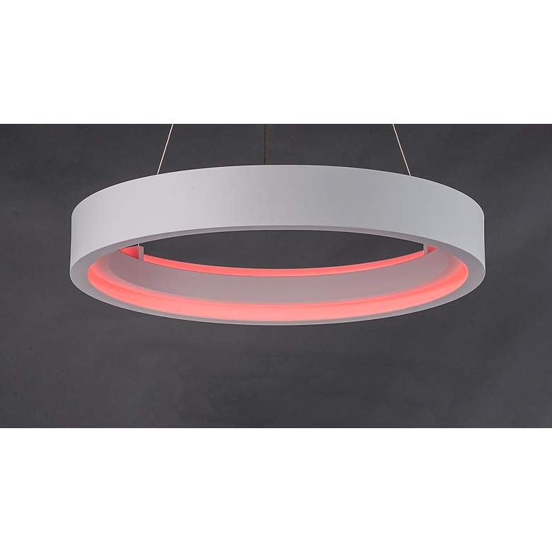 Image 6 iCorona 28 1/2" Wide Matte White LED Pendant Light more views