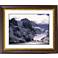 Icy Mountain View Gold Bronze Frame Giclee 20" Wide Wall Art