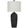 Ida 31" High Indore Black Traditional Table Lamp With Off-White Shade