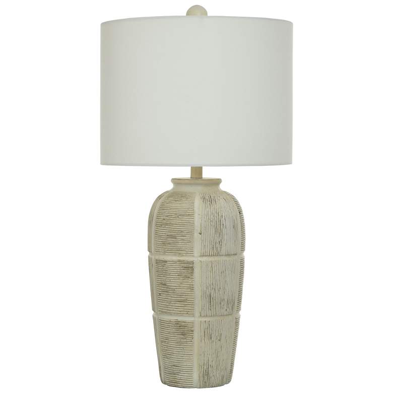 Image 1 Ida 31" High Joes White Traditional Table Lamp With Off-White Shade