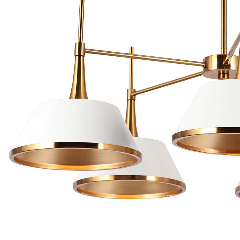 Image 3 Idaikos 31 1/2" Wide Brushed Gold 5-Light Chandelier more views
