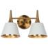 Idaikos 8 1/2" High Plating Brass 2-Light Wall Sconce