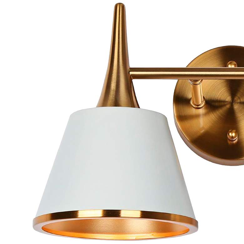 Image 3 Idaikos 8 1/2" High Plating Brass 2-Light Wall Sconce more views
